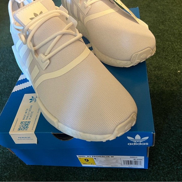 White Adidas Primeblue NMD Tennis Shoes - Picture 3 of 7